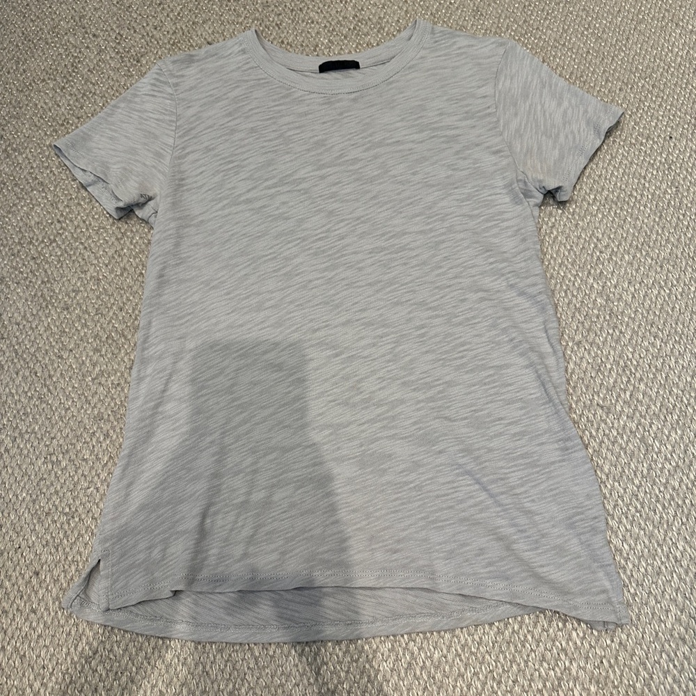 ATM Anthony Thomas Melillo Gray Fitted Short Sleeve T-Shirt